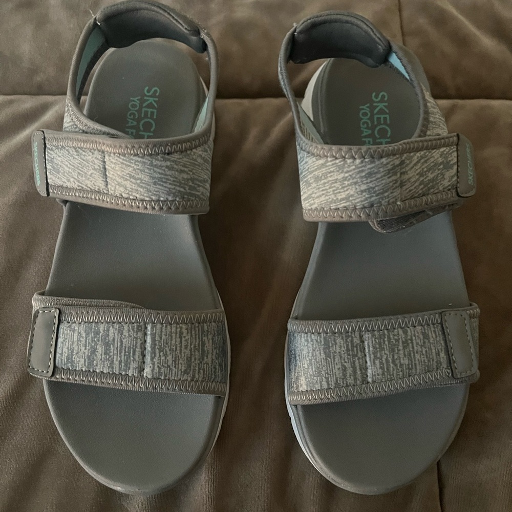 Skechers Gray Sandals for Women - Picture 2 of 6